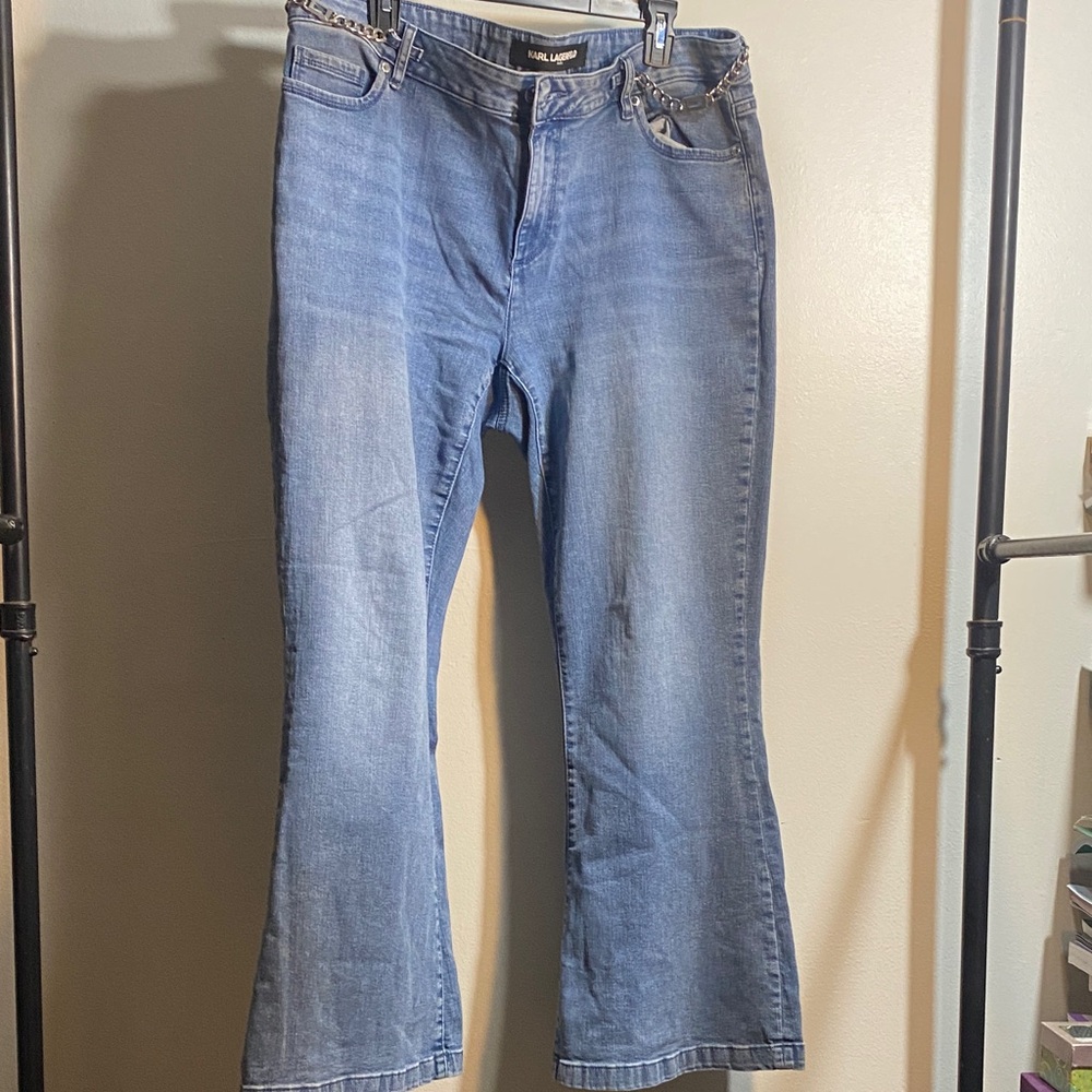 Karl Lagerfeld Medium Blue Flare Jeans